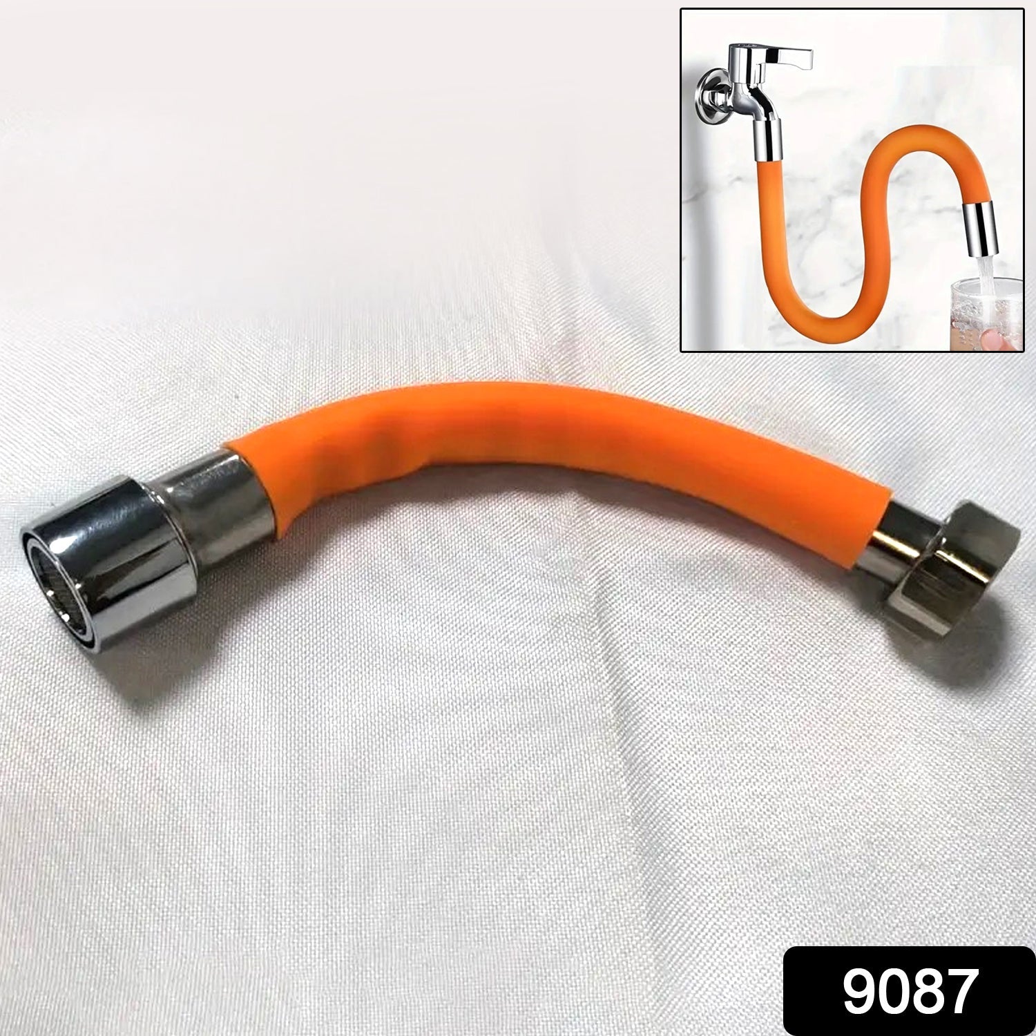 Flexible Water Tap Extender, 360° Bending Faucet Extension Tube with Connector (18cm) Flexible Water Tap Extender, 360° Bending Faucet Extension Tube with Connector (18cm)
